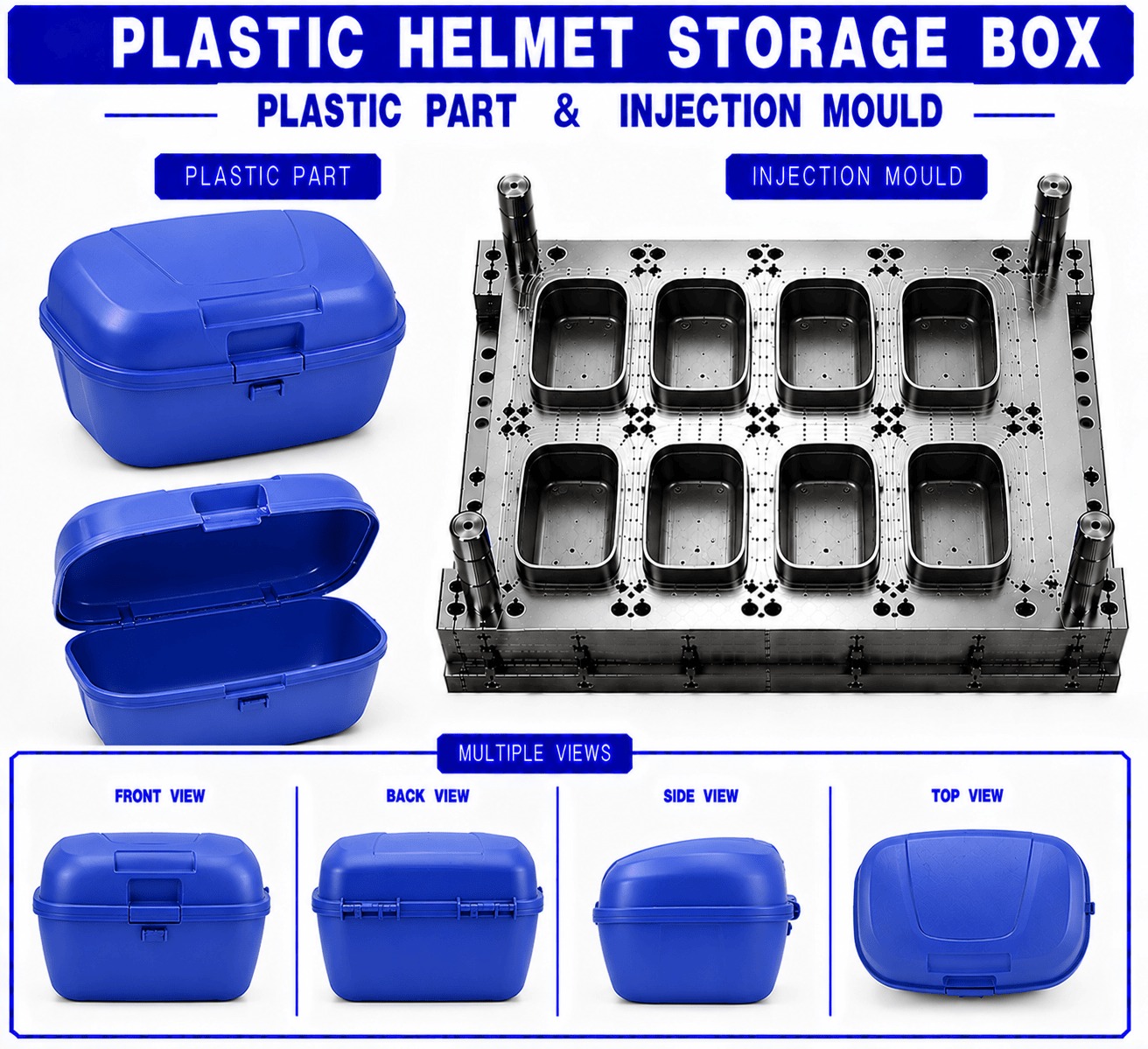 Plastic Helmet Storage Box Mould and Moulding Service